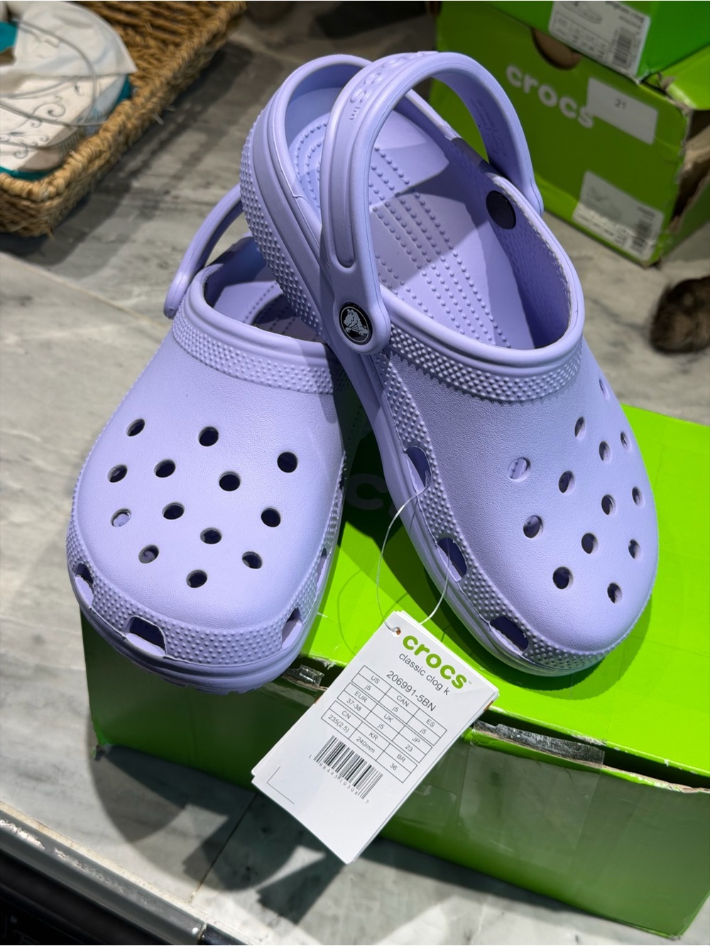 CROCS Kids Classic Clog in Light Purple